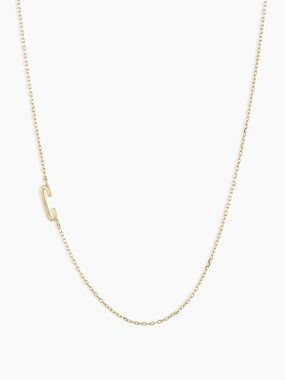 Gorjana 14k gold C letter necklace